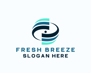 Breeze Swirl Ventilation logo design