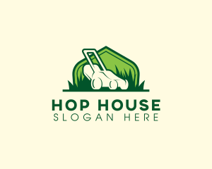 House Lawn Mower  logo design