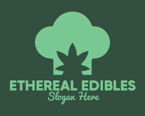 Cannabis Edible Chef Hat logo design