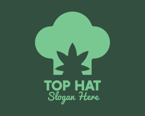 Cannabis Edible Chef Hat logo design