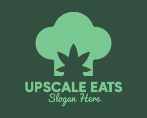 Cannabis Edible Chef Hat logo design