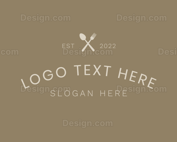 Rustic Food Brand Wordmark Logo