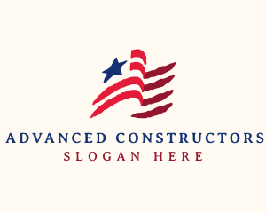 USA American Flag logo design