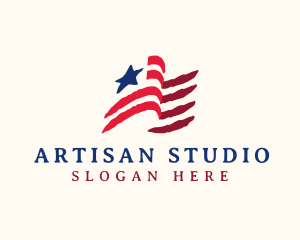 USA American Flag logo design