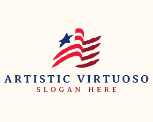 USA American Flag logo design