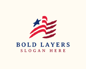 USA American Flag logo design