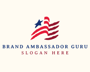 USA American Flag logo design