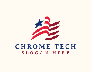 USA American Flag logo design