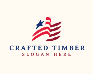 USA American Flag logo design