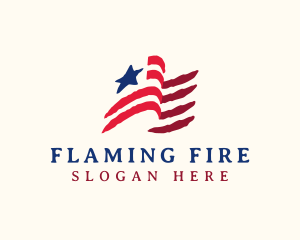 USA American Flag logo design