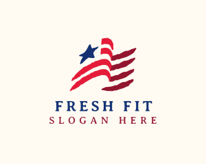 USA American Flag logo design