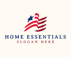 USA American Flag logo design