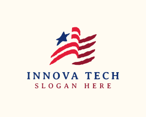 USA American Flag logo design