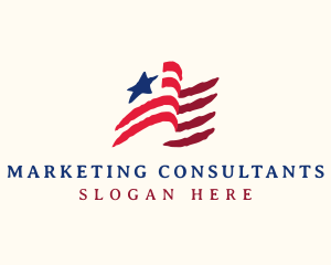 USA American Flag logo design