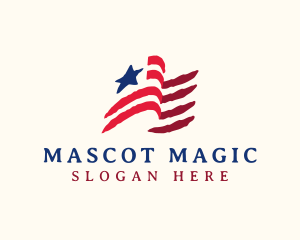 USA American Flag logo design