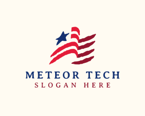 USA American Flag logo design