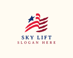 USA American Flag logo design