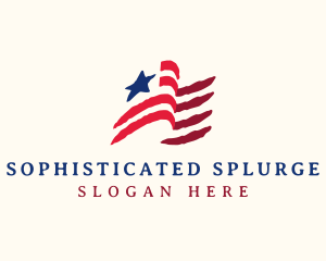 USA American Flag logo design