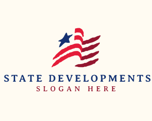 USA American Flag logo design