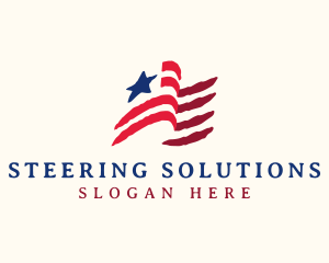 USA American Flag logo design