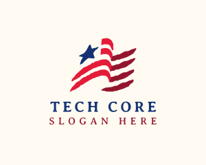 USA American Flag logo design