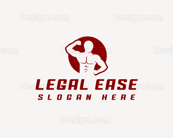 Muscle Man Bodybuilder Logo