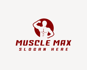 Muscle Man Bodybuilder logo