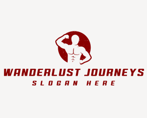 Muscle Man Bodybuilder logo design