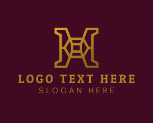 Geometric Gem Letter H logo
