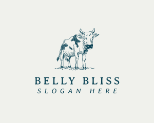 Cow Cattle Farm Logo