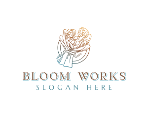 Floral Chocolate Bouquet logo design