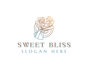 Floral Chocolate Bouquet logo design