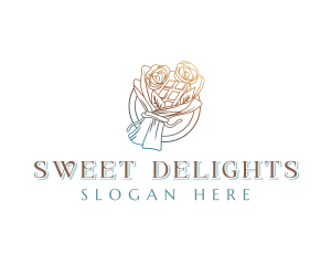 Floral Chocolate Bouquet logo design