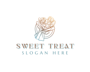 Floral Chocolate Bouquet logo design