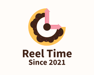 Sweet Doughnut Clock logo design