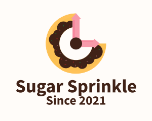 Sweet Doughnut Clock logo design