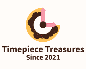 Sweet Doughnut Clock logo design