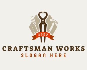 Blacksmith Construction Tools logo design