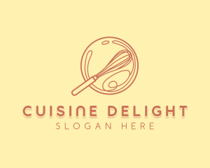 Elegant Baking Whisk logo design