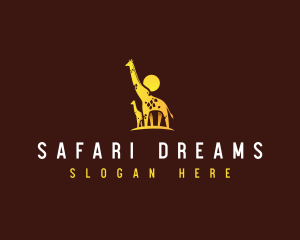 Animal Giraffe Safari logo design