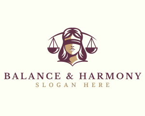 Justice Law Woman logo design