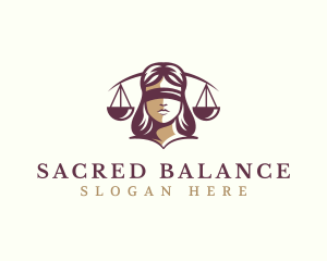 Justice Law Woman logo design