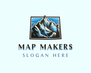 Wyoming Mountain Peak logo design