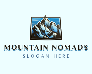 Wyoming Mountain Peak logo design