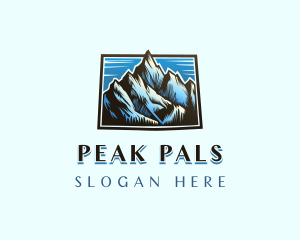 Wyoming Mountain Peak logo design