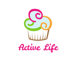 Colorful Cupcake Confectionery  Logo