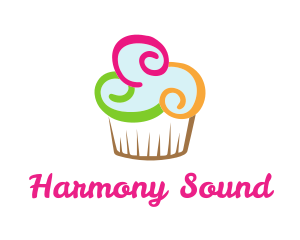 Colorful Cupcake Confectionery  Logo