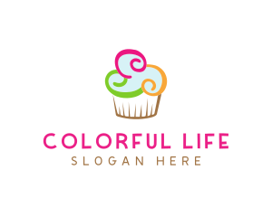 Colorful Cupcake Confectionery  logo design