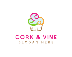 Colorful Cupcake Confectionery  logo design