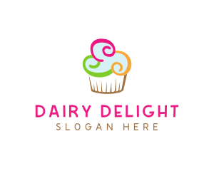 Colorful Cupcake Confectionery  logo design